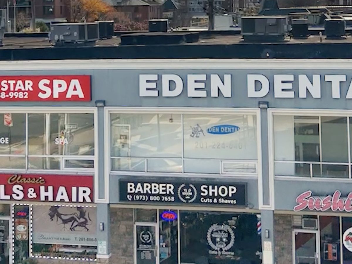 Eden Dental and neighboring storefronts at Hudson Plaza